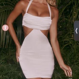 OH POLLY NWT white satin dress